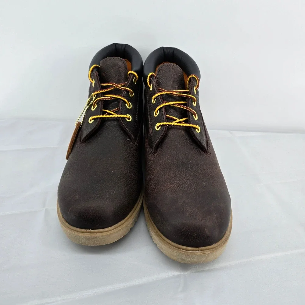 Timberland Mens Waterproof Chukka Boots Brown Leather PrimaLoft TB0A6FTAEXU‎ 9.5